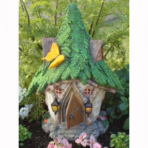 LED  Light Up Fairy Tree House with Opening Door