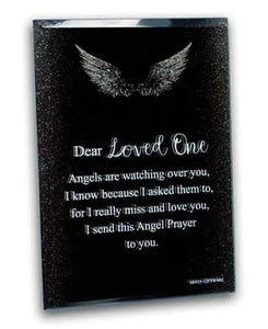 Angel's Prayer Glitter Mirror Plaque - Loved One