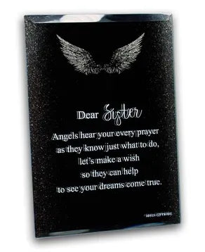 Copy of Angel's Prayer Glitter Mirror Plaque - Sister