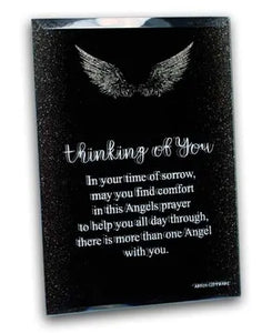 Angel's Prayer Glitter Mirror Plaque - Thinking Of You