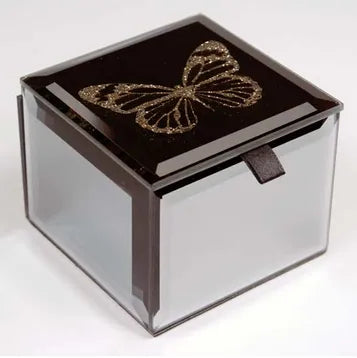 Bling Mini Mirror Trinket Box - Butterfly