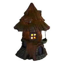 Solar Light Up Moss Tree House w/Hammock