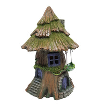 Solar Light Up Moss Tree House w/Hammock