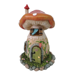 Red Mushroom House w/Opening Door