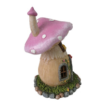 Lilac and Glitter Mushroom House w/Opening Door