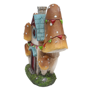 Slim Mushroom Fairy House LED Light-Up 20cm