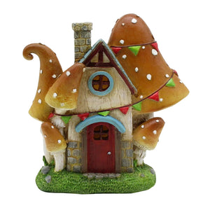 Slim Mushroom Fairy House LED Light-Up 20cm
