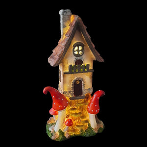 Mushroom House LED Light-Up 30cm