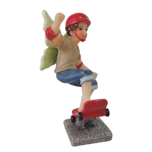 Boy Fairy Elf Noah Riding Skateboard