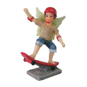 Boy Fairy Elf Noah Riding Skateboard