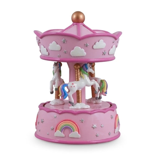 Pink Rainbow Unicorn Carousel 16cm