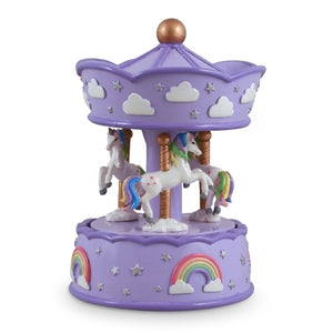Purple Rainbow Unicorn Carousel 16cm