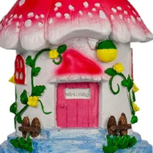 Hot Pink Fairy Mushroom House 19cm